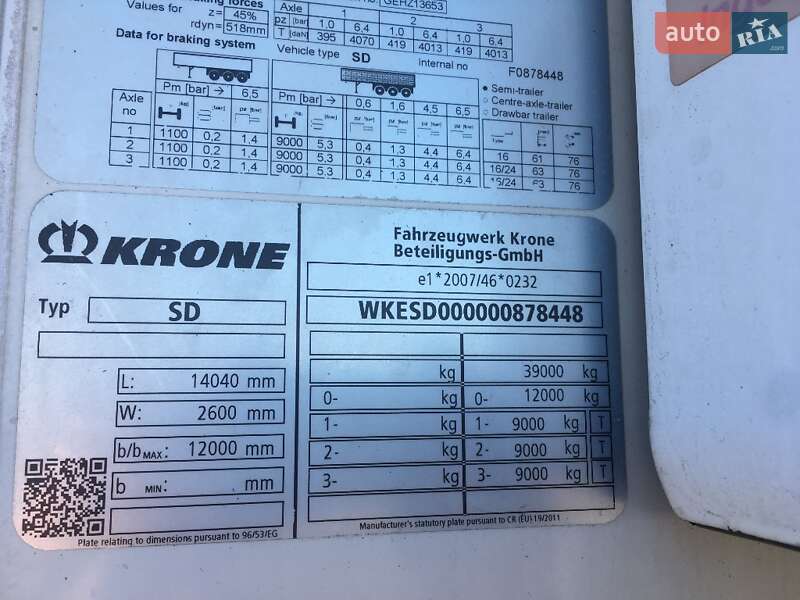 Рефрижератор полуприцеп Krone SD 2019 в Киеве
