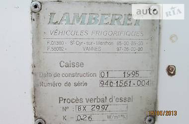 Ізотермічна будка Lamberet ThermoKing SB III 1995 в Запоріжжі