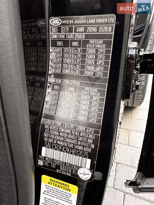 Внедорожник / Кроссовер Land Rover Discovery Sport 2019 в Львове