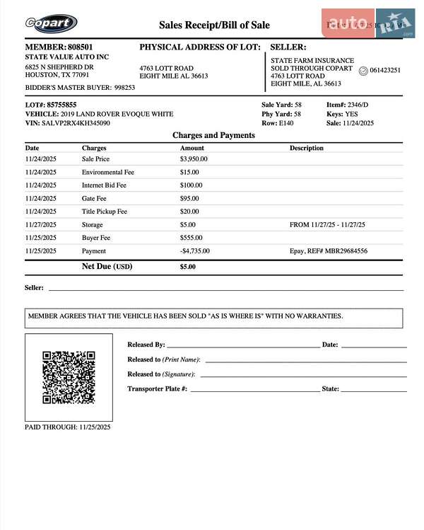 Позашляховик / Кросовер Land Rover Range Rover Evoque 2019 в Львові фото 2 Позашляховик / Кросовер Land Rover Range Rover Evoque 2019 в Львові