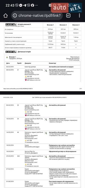 Внедорожник / Кроссовер Land Rover Range Rover Sport 2018 в Киеве