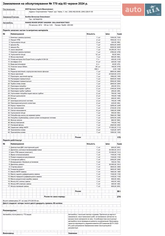 Внедорожник / Кроссовер Land Rover Range Rover Sport 2012 в Киеве документ 2 фото Внедорожник / Кроссовер Land Rover Range Rover Sport 2012 в Киеве документ