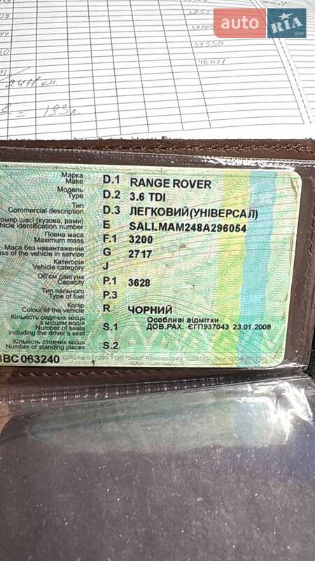 Позашляховик / Кросовер Land Rover Range Rover 2008 в Запоріжжі