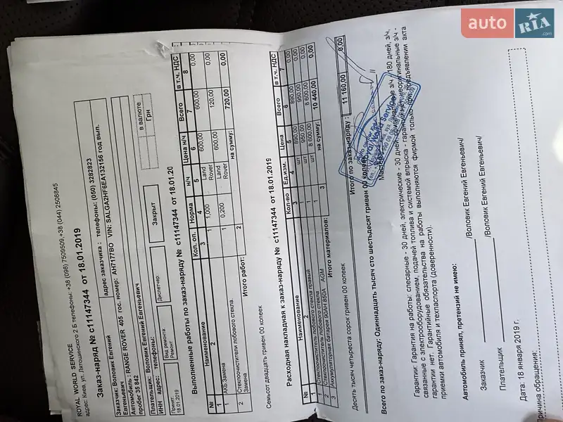 Внедорожник / Кроссовер Land Rover Range Rover 2013 в Киеве документ