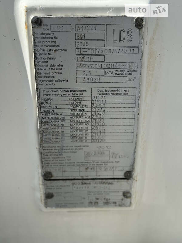 Цистерна полуприцеп LDS NG 2005 в Мукачево фото 8 Цистерна полуприцеп LDS NG 2005 в Мукачево