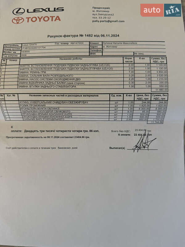 Позашляховик / Кросовер Lexus GX 2006 в Житомирі
