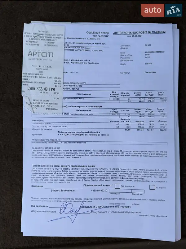 Внедорожник / Кроссовер Lexus GX 2014 в Харькове документ