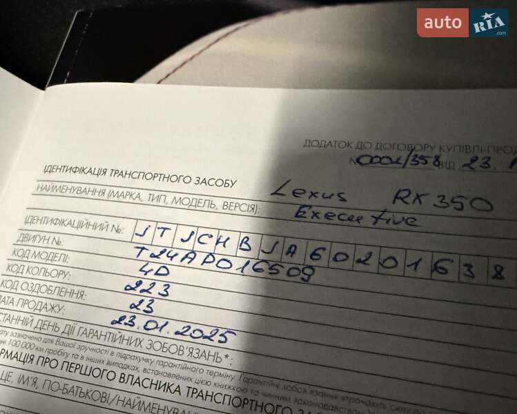 Позашляховик / Кросовер Lexus RX 2024 в Києві