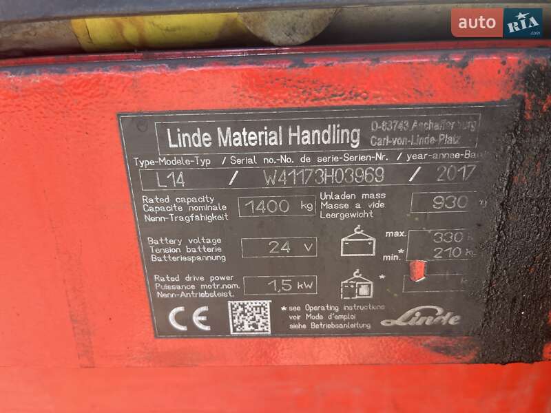 Штабелер Linde L 2017 в Киеве