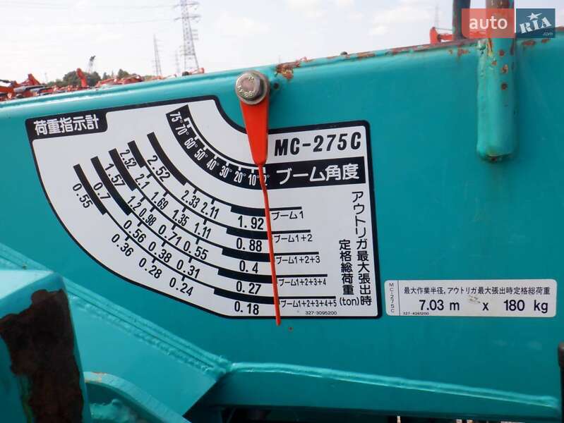Мини кран Maeda MC 275C 1997 в Одессе фото 13 Мини кран Maeda MC 275C 1997 в Одессе