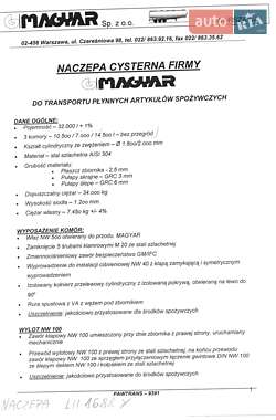 Цистерна полуприцеп Magyar SR 1999 в 