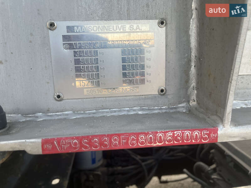 Цистерна напівпричіп Maisonneuv S338FG 2008 в Павлограді