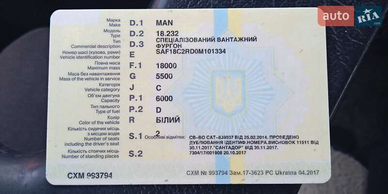 Тентованый MAN 18.232 2002 в Виннице