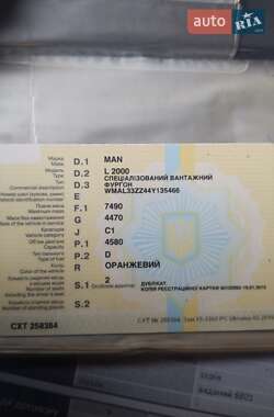 Тентованый MAN L 2000 2004 в 