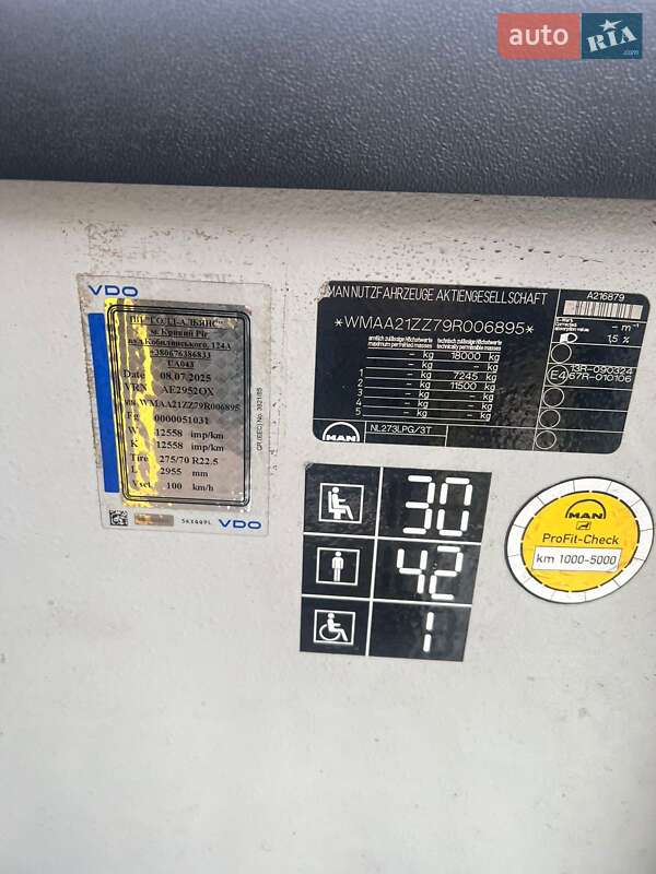 Городской автобус MAN NL 273 2009 в Кривом Роге