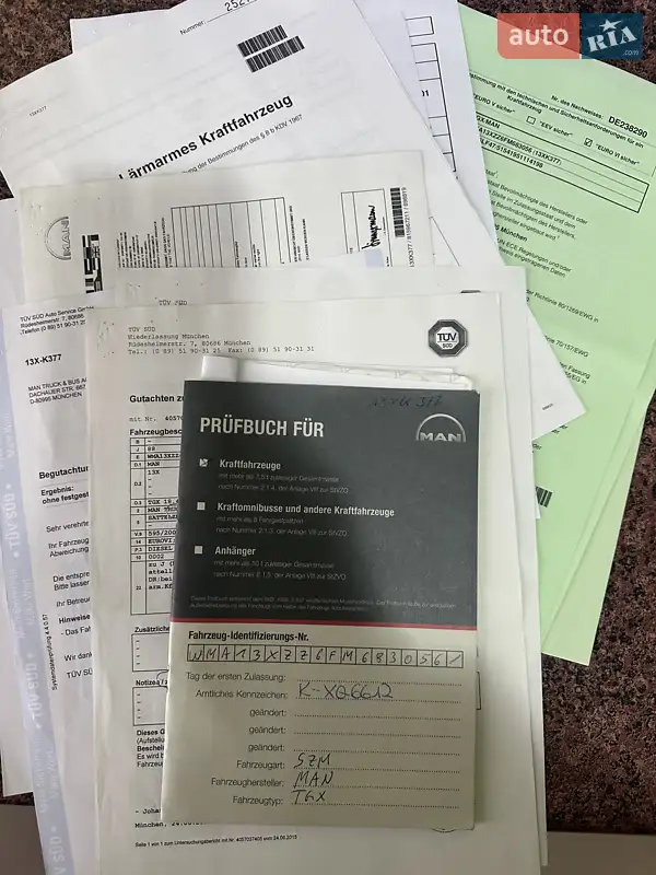 Тягач MAN TGX 2015 в Калуші документ
