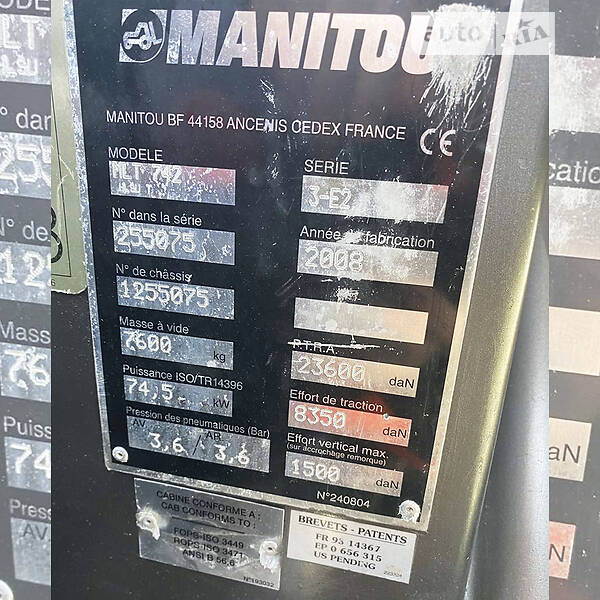 Телескопічні навантажувачі Manitou MLT 742-120 LSU 2008 в Локачах