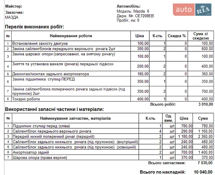Універсал Mazda 6 2007 в Чернівцях документ
