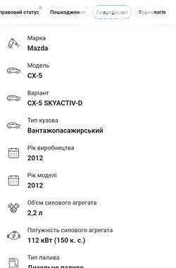 Внедорожник / Кроссовер Mazda CX-5 2012 в Луцке