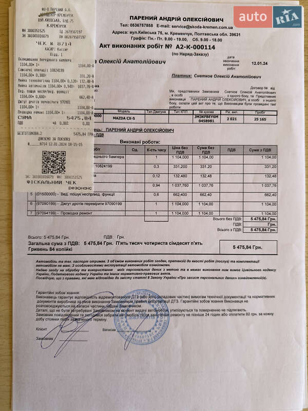 Внедорожник / Кроссовер Mazda CX-5 2021 в Кременчуге