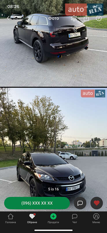 Внедорожник / Кроссовер Mazda CX-7 2011 в Боярке фото 6 Внедорожник / Кроссовер Mazda CX-7 2011 в Боярке