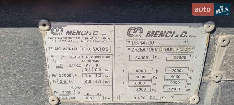 Цистерна напівпричіп Menci SA 2008 в Дніпрі