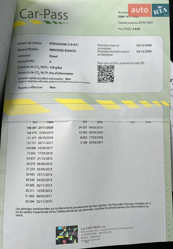 Хетчбек Mercedes-Benz B-Class 2006 в Рівному