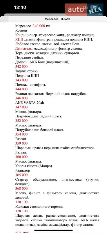 Седан Mercedes-Benz E-Class 2004 в Черкасах документ