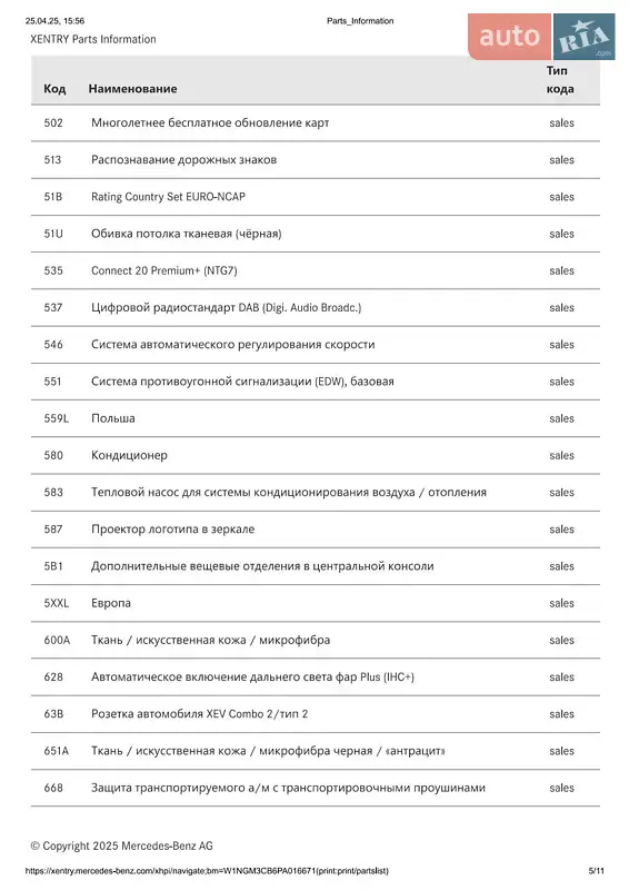 Позашляховик / Кросовер Mercedes-Benz EQE SUV 2024 в Києві документ