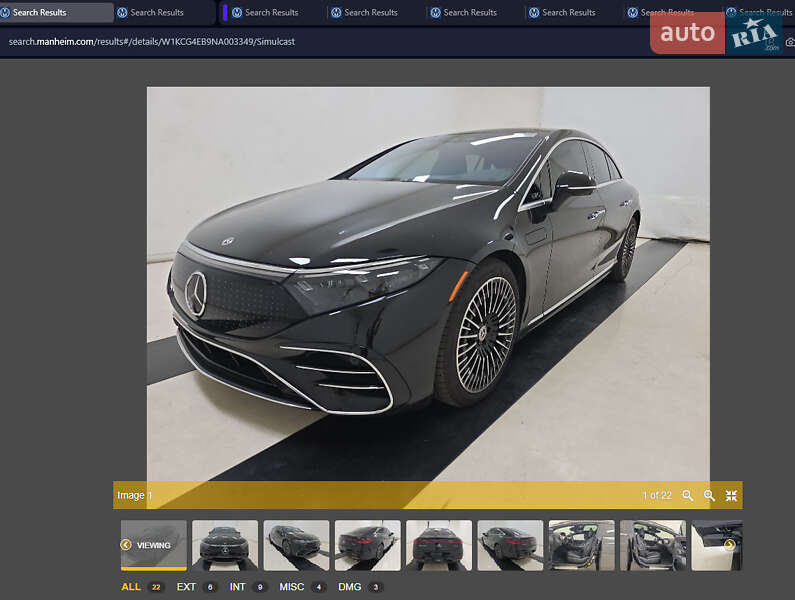 Седан Mercedes-Benz EQS 2022 в Киеве