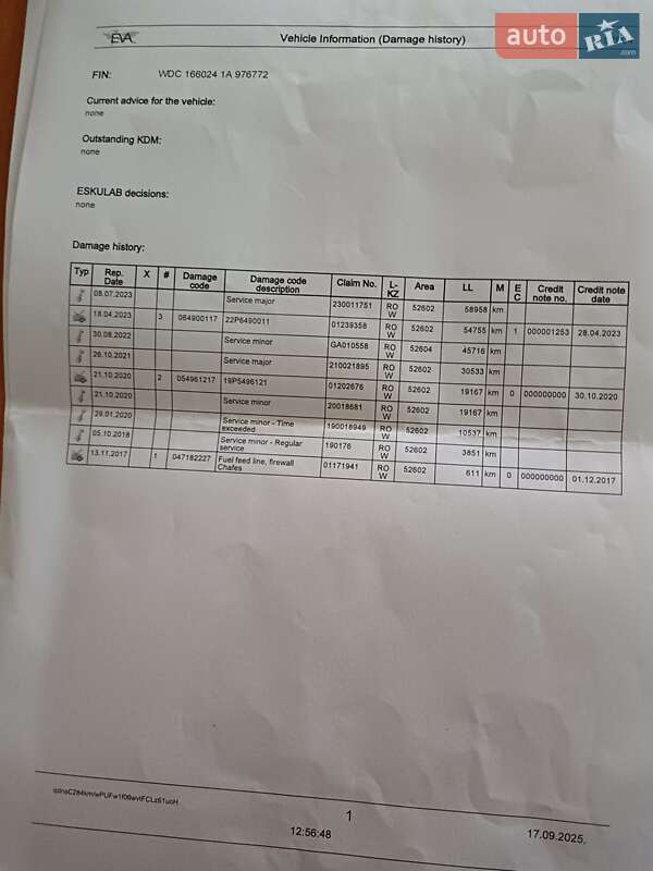 Внедорожник / Кроссовер Mercedes-Benz GLE-Class 2017 в Сарнах