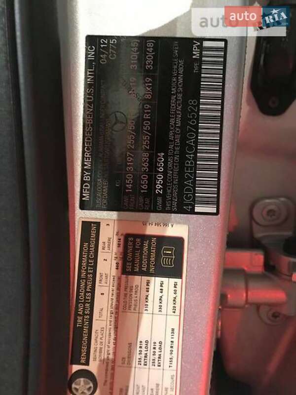 Внедорожник / Кроссовер Mercedes-Benz M-Class 2012 в Самборе