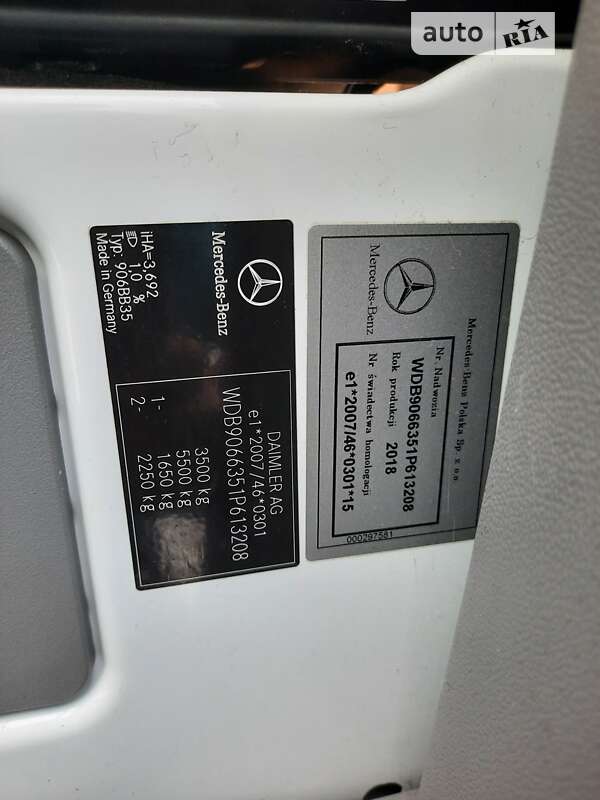 Мікроавтобус Mercedes-Benz Sprinter 2018 в Ужгороді фото 14 Мікроавтобус Mercedes-Benz Sprinter 2018 в Ужгороді