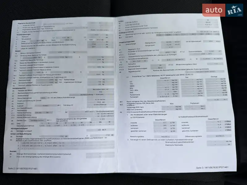 Грузовой фургон Mercedes-Benz Sprinter 2021 в Черновцах документ 5 фото Грузовой фургон Mercedes-Benz Sprinter 2021 в Черновцах документ