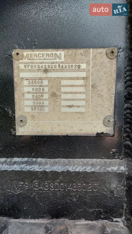 Merceron М 343RDP0 1999 VIN VF9M343SD01435020 фото оголошення 10 з 38