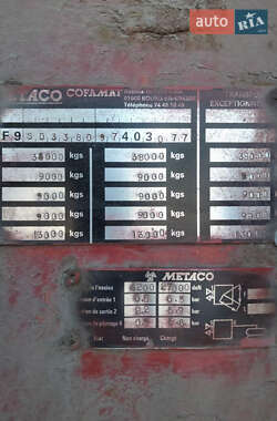 Самосвал прицеп Metaco SD 1997 в 