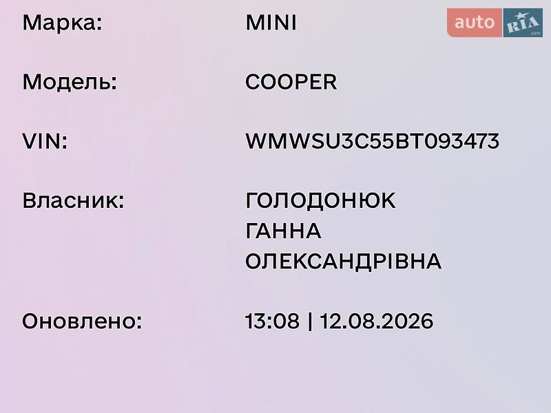 Хетчбек MINI Cooper 2010 в Доброславі