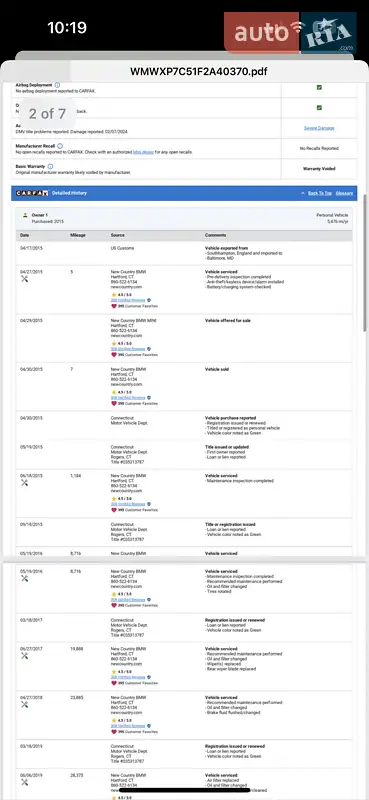 Хэтчбек MINI Hatch 2015 в Полтаве документ
