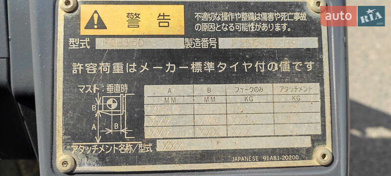 Вилочний навантажувач Mitsubishi FG 2006 в Черкасах