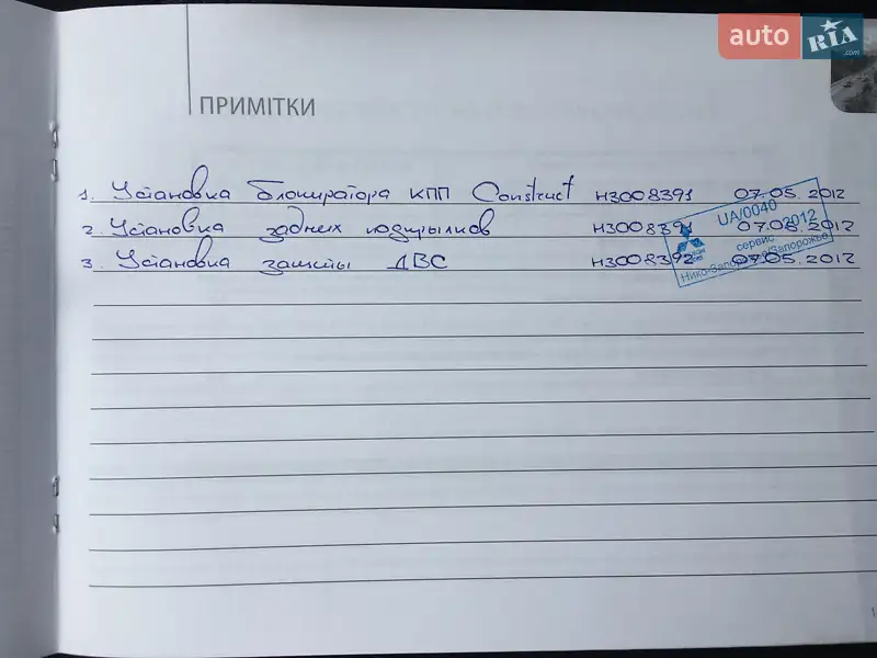 Седан Mitsubishi Lancer 2012 в Запоріжжі документ