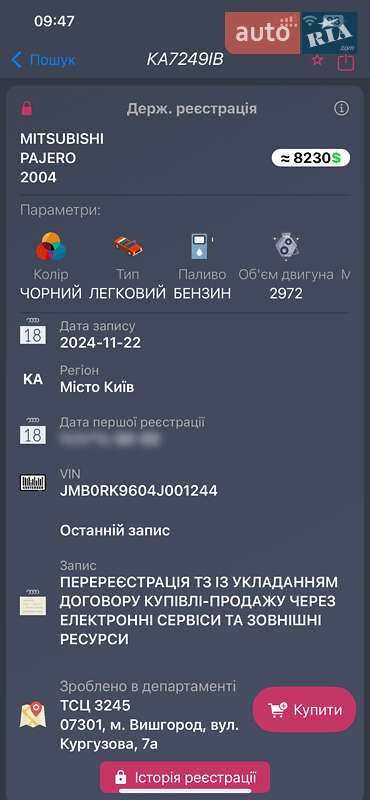 Внедорожник / Кроссовер Mitsubishi Pajero Sport 2004 в Киеве