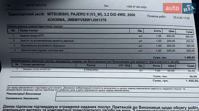 Внедорожник / Кроссовер Mitsubishi Pajero 2000 в Первомайске