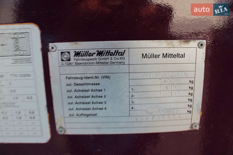 Бетономешалка (Миксер) полуприцеп Mueller-Mitteltal DKA 32 2005 в Хусте фото 7 Бетономешалка (Миксер) полуприцеп Mueller-Mitteltal DKA 32 2005 в Хусте
