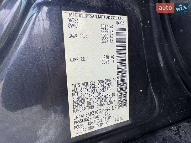 Седан Nissan Altima 2018 в Луцьку