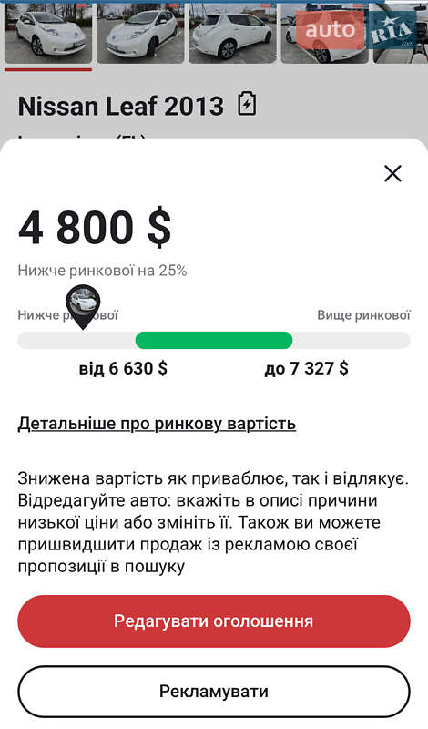 Хэтчбек Nissan Leaf 2013 в Виннице