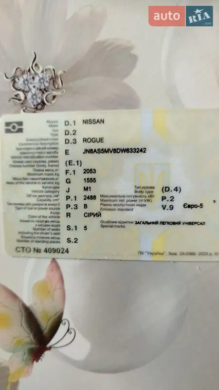 Внедорожник / Кроссовер Nissan Rogue 2013 в Черновцах документ 2 фото Внедорожник / Кроссовер Nissan Rogue 2013 в Черновцах документ