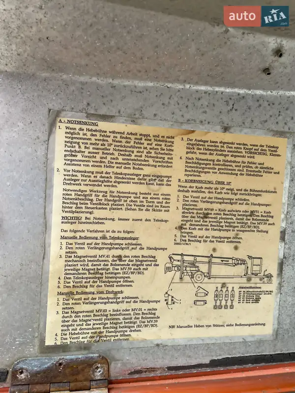 Автовишка Omme Lift 2750 1998 в Полтаві документ 2 фото Автовишка Omme Lift 2750 1998 в Полтаві документ