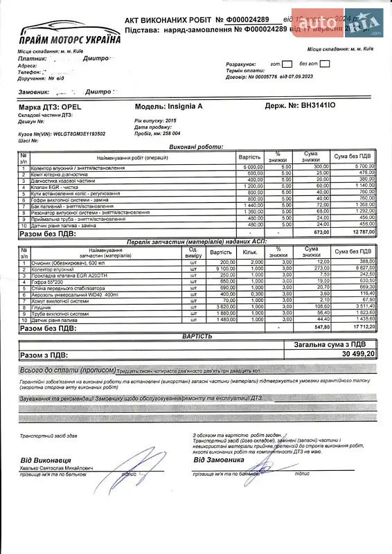 Універсал Opel Insignia 2015 в Чорноморську документ