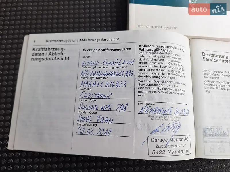 Мінівен Opel Vivaro 2010 в Києві документ