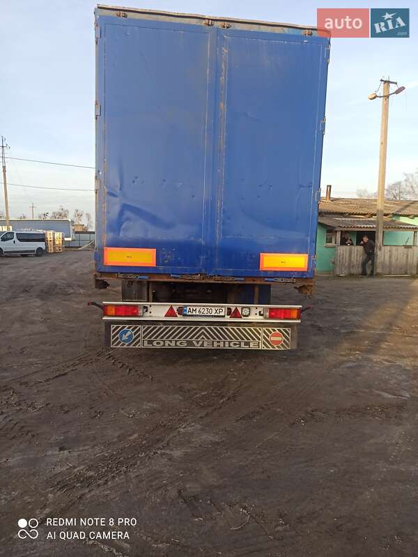 Тентований борт (штора) - напівпричіп Pacton T3-011 2005 в Пулинах